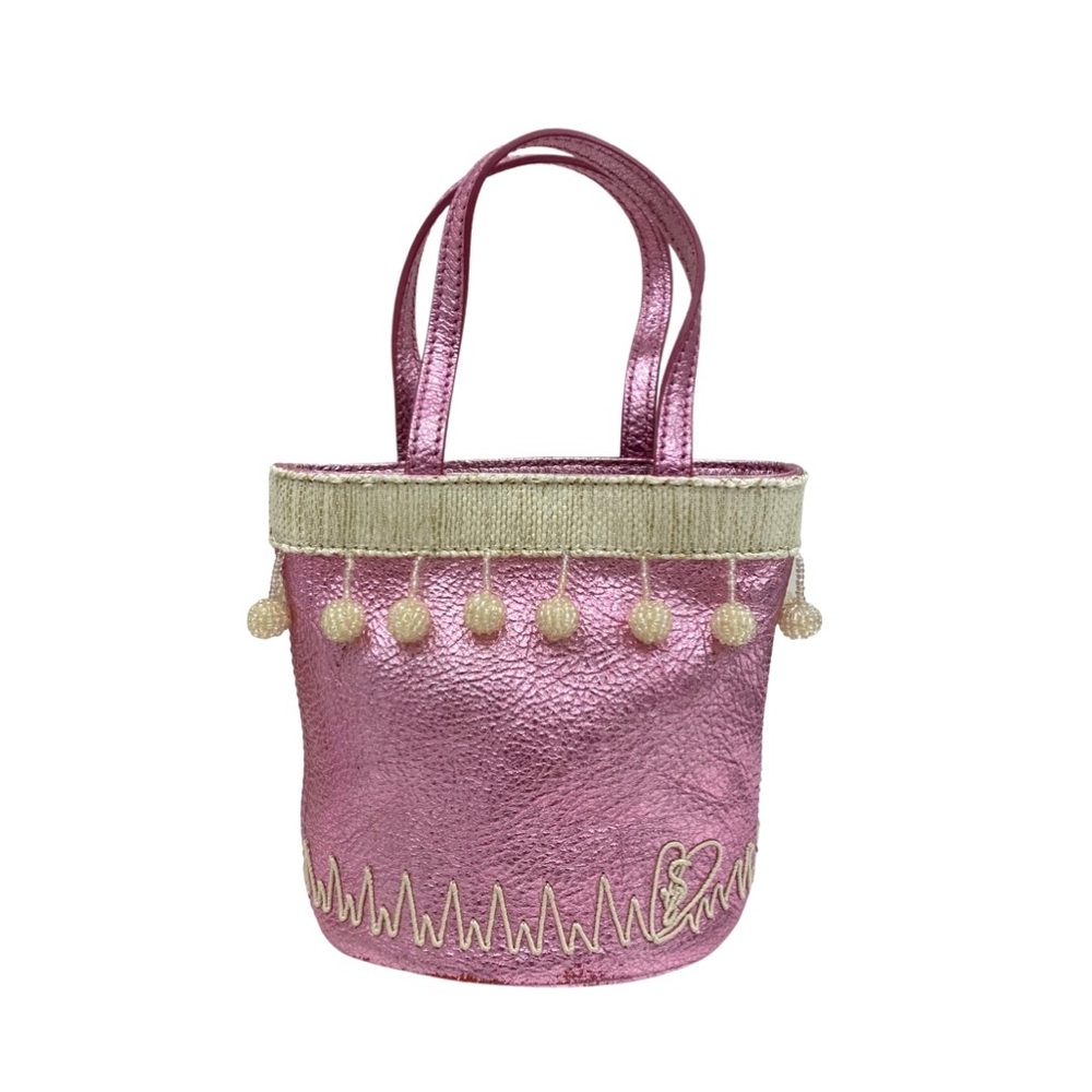 YSL Metallic Pink Mini Tassel Bag